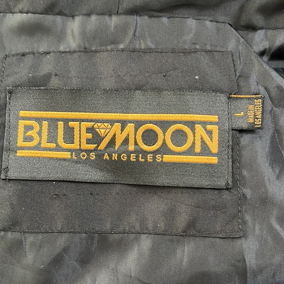 BlueMoon Streetwear Black Hoodie Windbreaker size Large - Picture 5 of 9